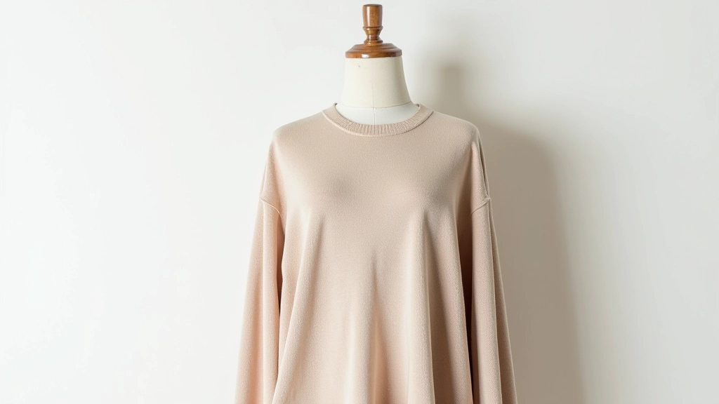 Layered knit wear with mixed textures and relaxed fit on dress form in fashion studio