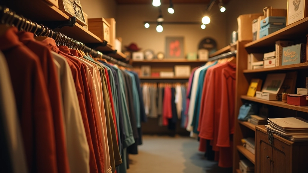 Thrift store shelves stocked with vintage clothing, second-hand items and retro pieces popular with Gen Z